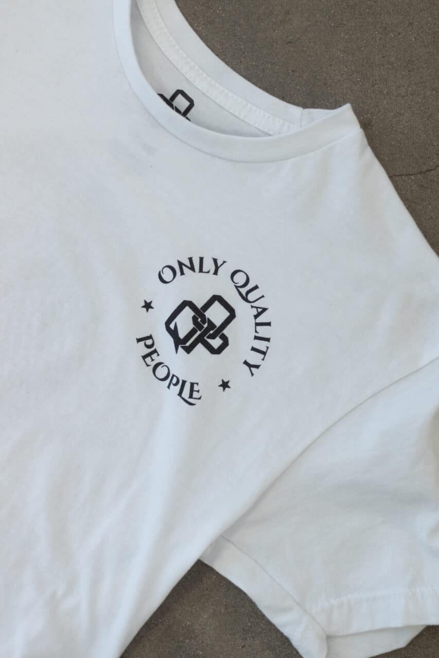 authentic graphic t white