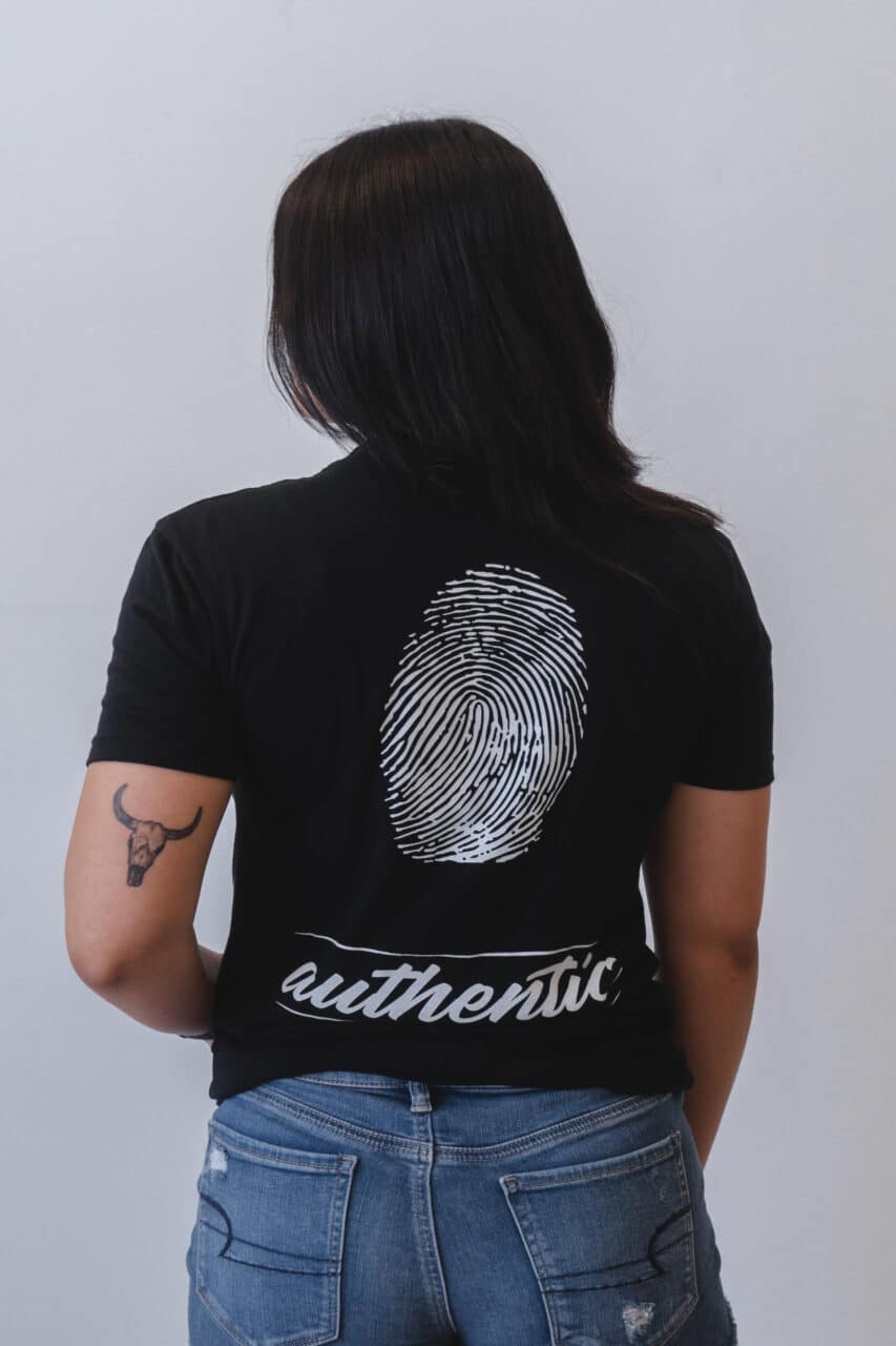 authentic graphic t black